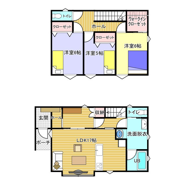 山形市東山形2丁目10番51号　A棟の間取り|3/10情報更新
駐車場部分全て土間コン＋カーポート＋隣地境界にプライバシー確保のためフェンス設置＋リビングエアコン設置済み＋家具付きで2780万円！！！
