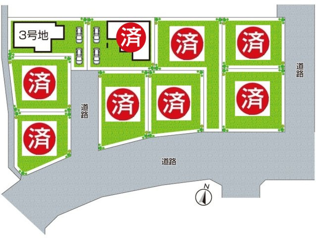 ●29(土)30(日)現地説明会！　橿原市白橿町　ラスト1邸の区画図|全9区画