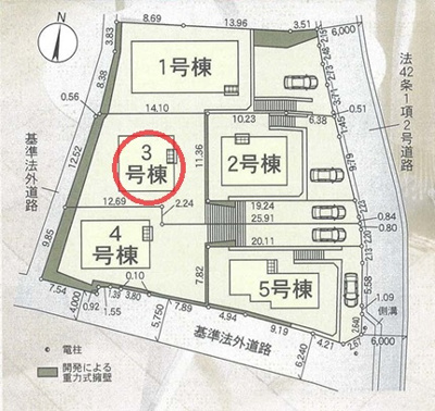 【区画図】 | クレイドルガーデン京都市北区西賀茂蟹ケ坂町第１ | 区画図