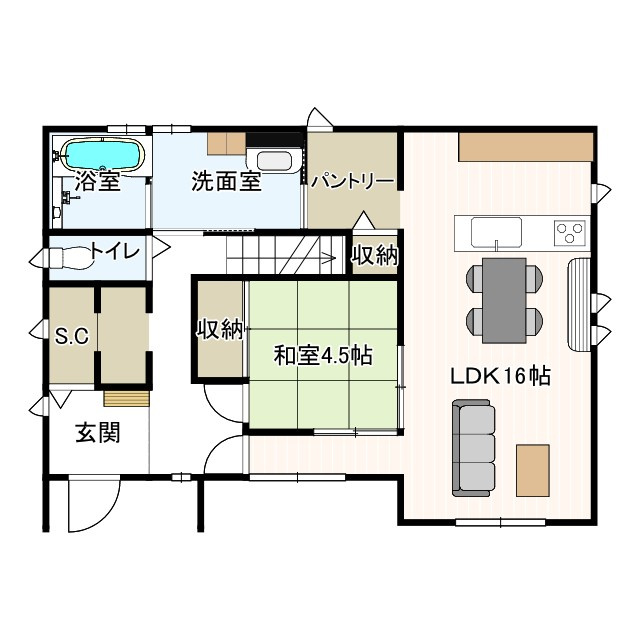 天童市一日町 建売住宅の間取り|1F