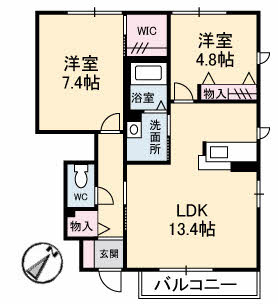 【間取り】 | シャーメゾン常盤A