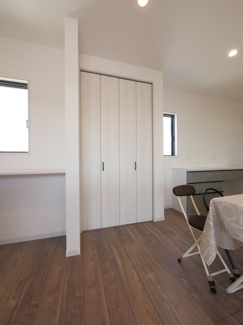 【居間・リビング】 | 昭和町河東中島 オール電化新築戸建 常永駅徒歩2分 車4台可 | リビング収納　生活感を隠せますね。