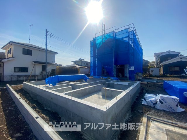 昭島市中神町2丁目　新築　全5棟　1号棟の外観|陽当たりの良い角地が魅力の住まいが誕生予定です。広がる青空の下、快適な新生活をスタートしませんか。