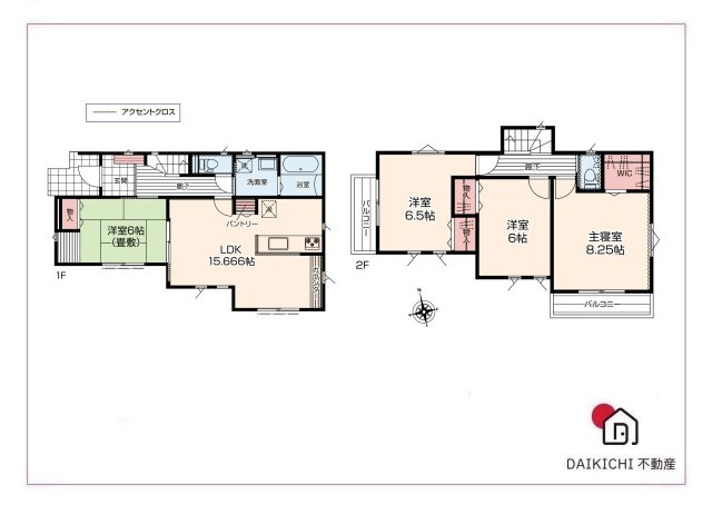 【間取り】 | 本庄市本庄４丁目　いろどりアイタウン　新築戸建　全2区画　2号棟 | 2号棟