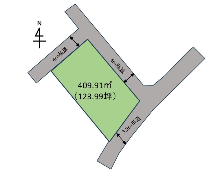 東根市大字観音寺2423-296　土地の土地図