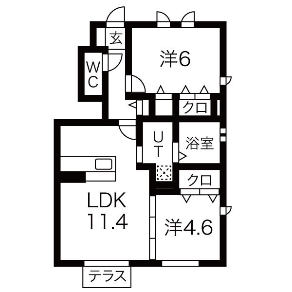 アンソレイエファミーユA棟の間取り