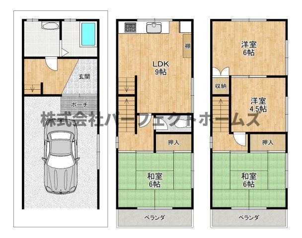 高倉1丁目戸建　賃貸の間取り
