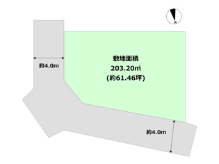 川西市松が丘町売り土地の間取り