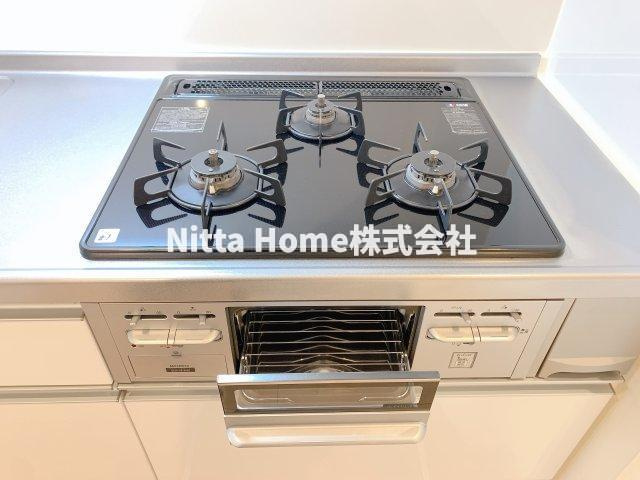 福知山市字堀の賃貸マンションのキッチン|ガスコンロもあります★