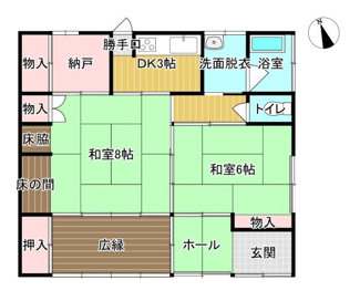 【間取り】 | 八頭町下門尾中古戸建て