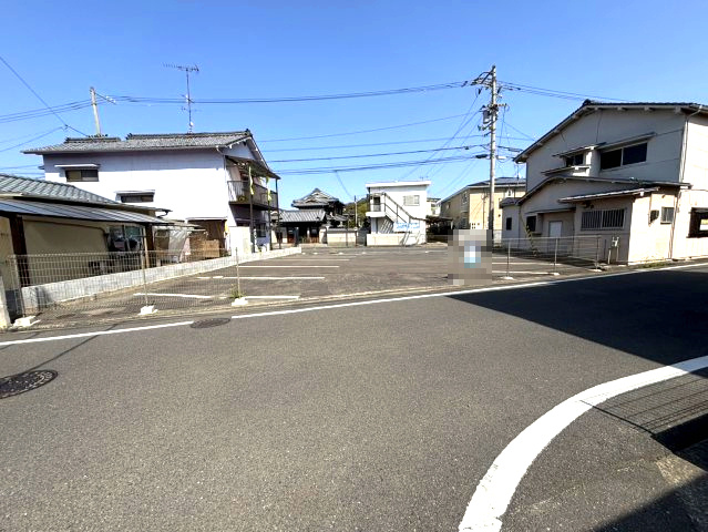 北斎院町売土地の前面道路含む現地写真