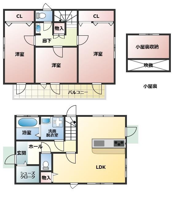 都城市久保原町の中古一戸建の間取り