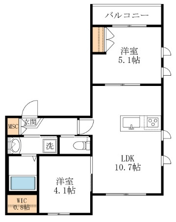 ＬａＴｕｒ広尾の間取り|★開放感のある間取り★