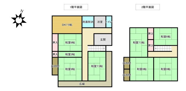 南箕輪村北殿　貸家の間取り