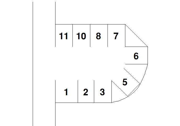 興善院町駐車場の区画図