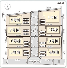 仲介手〇料不要　リーブルガーデン菊池市西寺【菊之池小・菊池南中】の区画図
