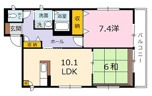 広島市安佐北区深川２丁目のアパートの間取り