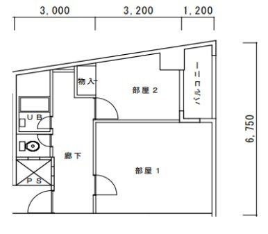 【間取り】 | 開成茶屋町ビル