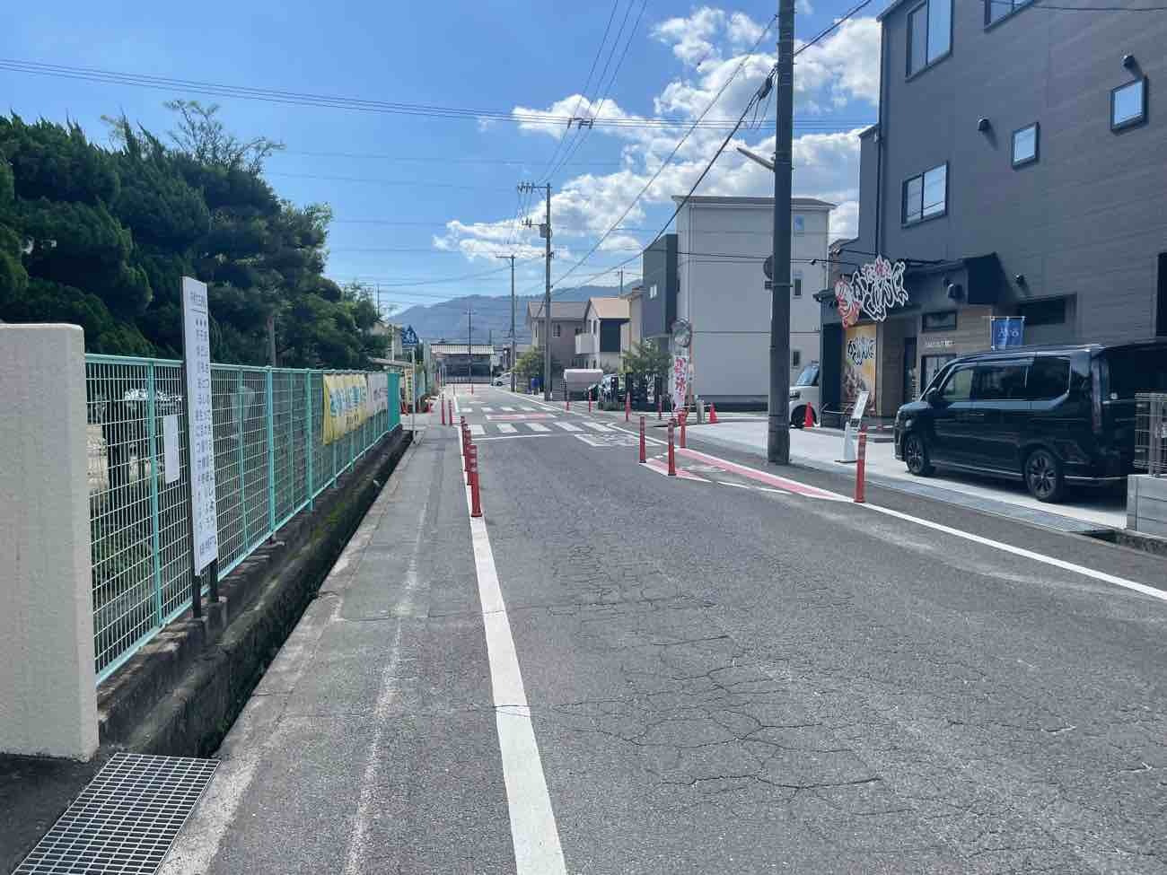福山市新涯町の前面道路含む現地写真|現地（2024年10月10日）撮影