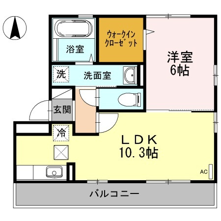 リビングタウン北川添 B棟の間取り