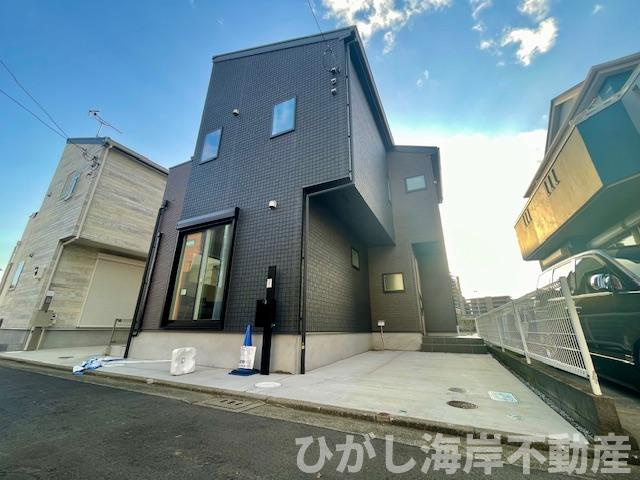 茅ヶ崎市今宿　新築戸建　全4棟の前面道路含む現地写真|現地外観