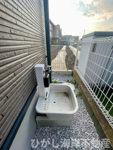 茅ヶ崎市今宿　新築戸建　全4棟の庭|外用水栓