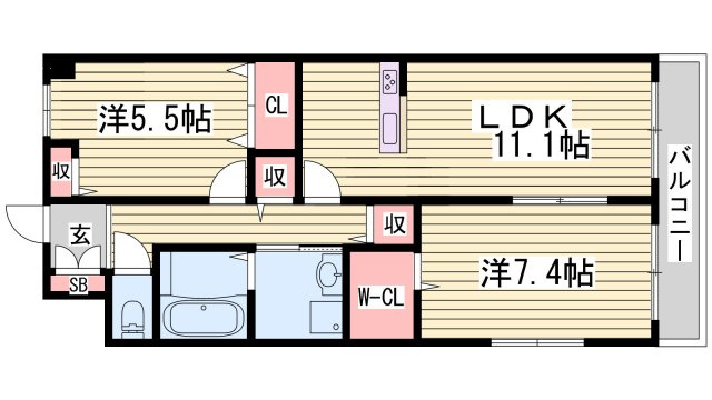 ノールボア３号館の間取り