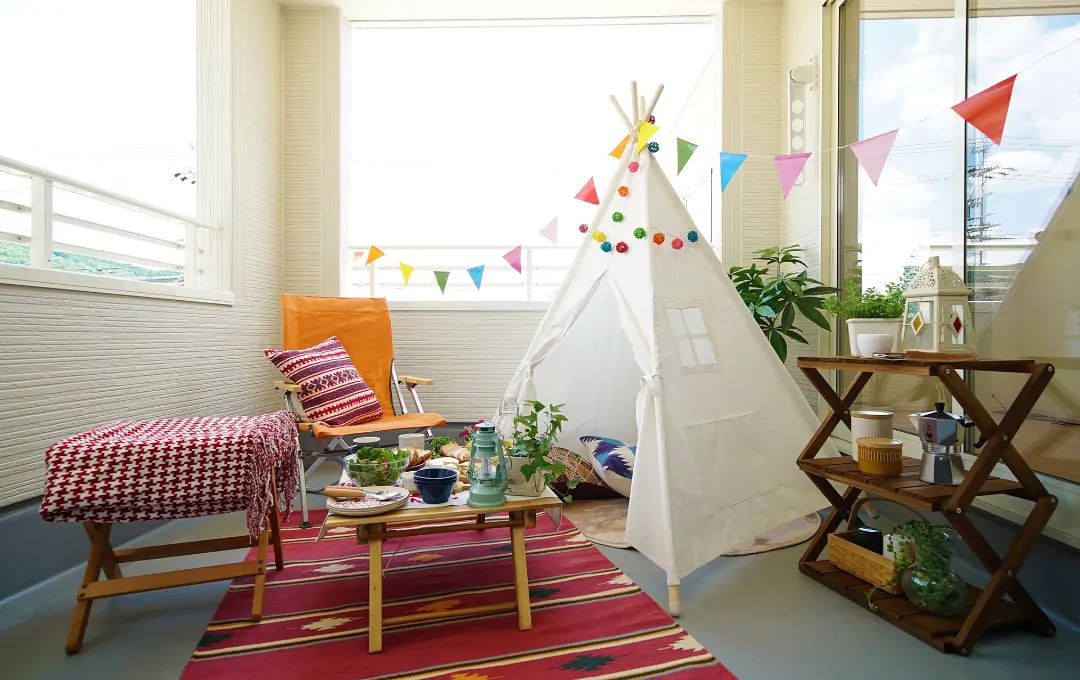 仲介手数料不要　リーブルガーデン菊池市西寺【菊之池小・菊池南中】のバルコニー|安心の外遊び　プライベートバルコニー　広いバルコニーは外だから可能にする　家族の楽しみ方を倍増します