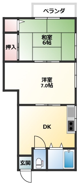 コーポ共栄Ⅱの間取り