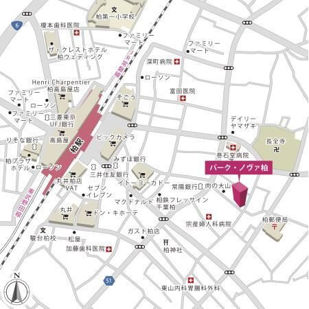 パーク・ノヴァ柏の地図