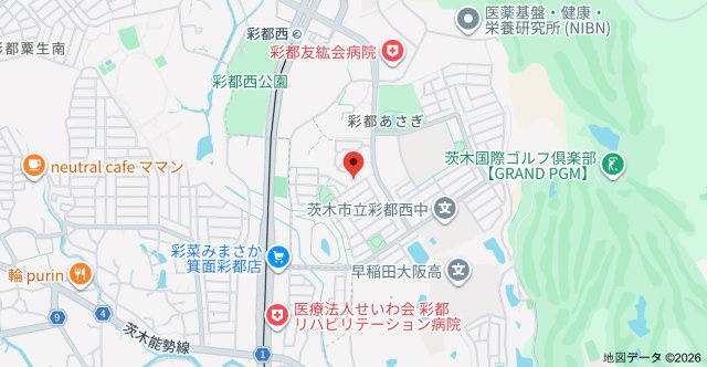 彩都あさぎ２丁目戸建の地図