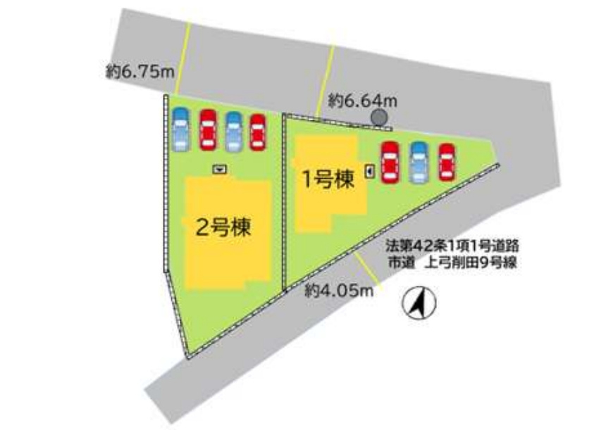 田川市大字弓削田8期の区画図