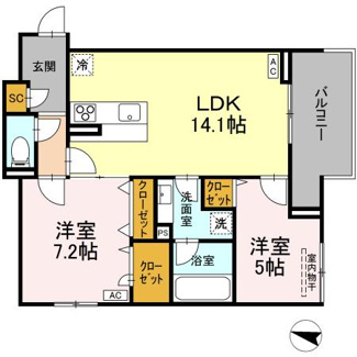 【間取り】 | D-ROOM東手城