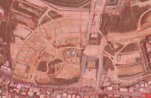 〇読谷村大木　売土地の地図