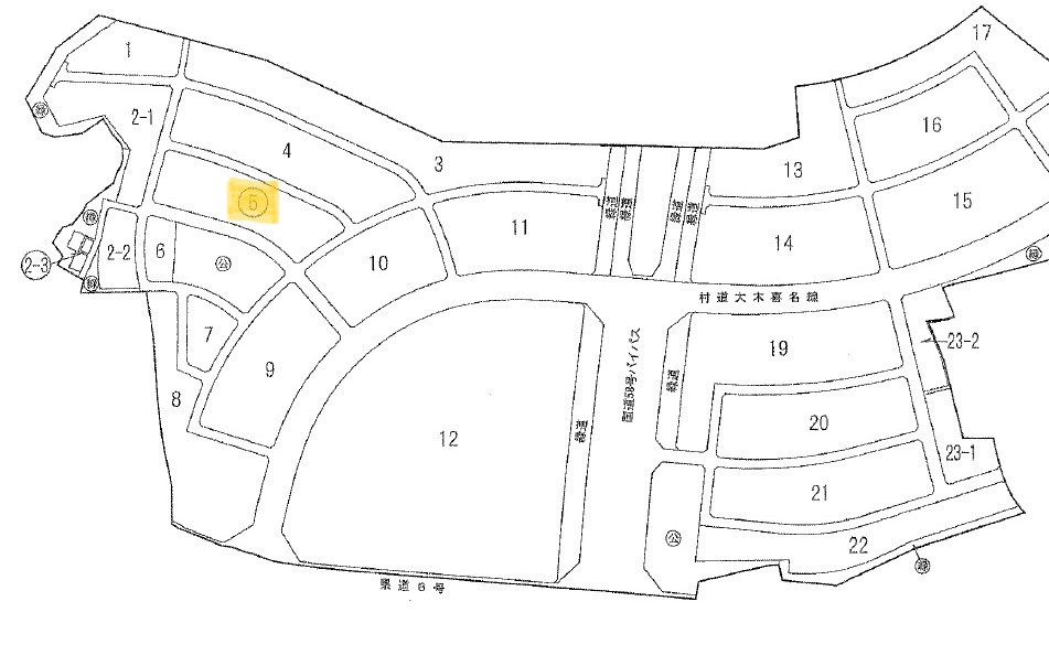 〇読谷村大木　売土地の区画図