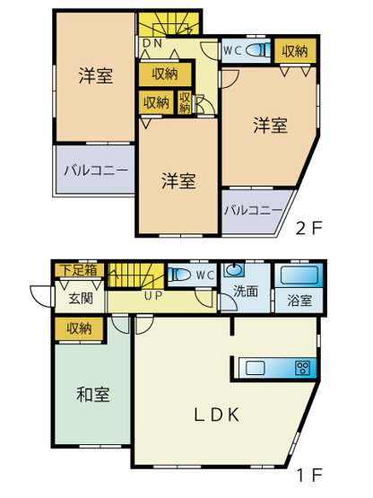 【間取り】 | 沼津市岡一色 中古住宅 EH05574 | 沼津市岡一色　間取り図