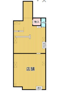 草津市大路１丁目の店舗一部の間取り