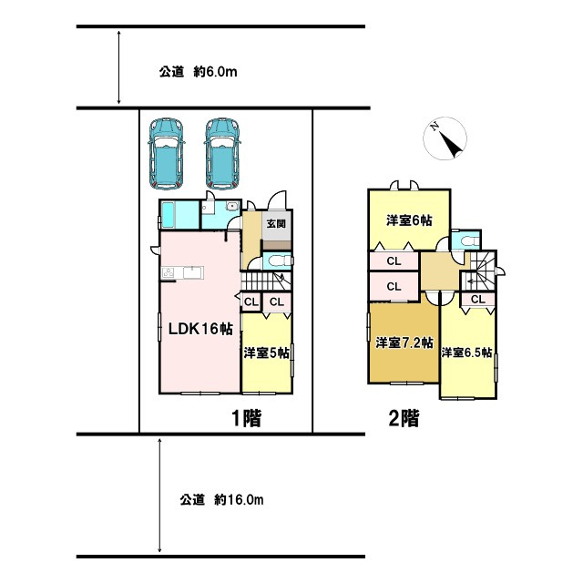 成田市玉造Ⅲ　Ｂ号棟　新築戸建て全2棟の間取り
