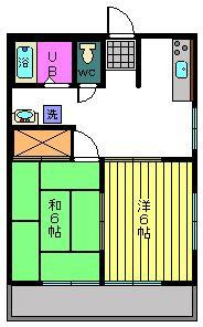 【間取り】 | グリーンコーポ二ノ宮