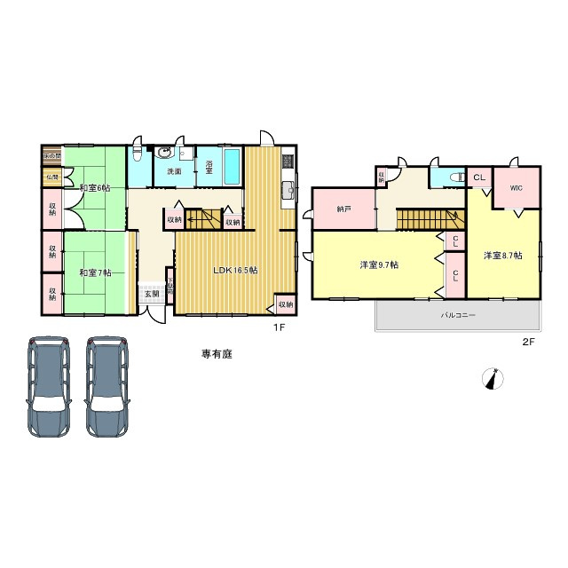 木津川市木津川台7丁目中古戸建ての間取り