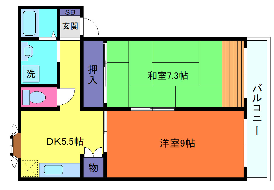 シャルマン岩屋の間取り