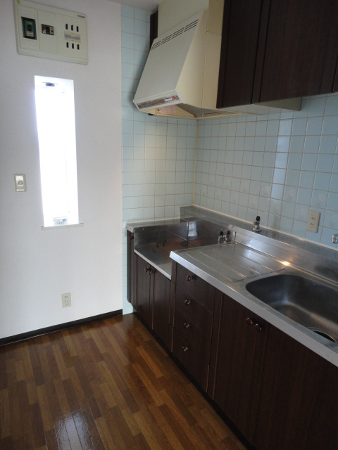 鶴ヶ島市松ヶ丘５丁目の賃貸マンションのキッチン|退去前なので、同間取り写真となります。