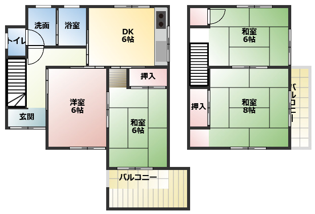 内田東町借家の間取り
