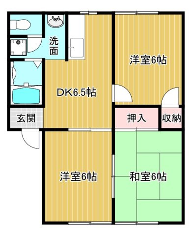 きはらハイツⅡの間取り