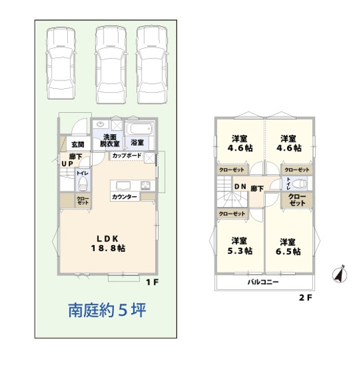【間取り】 | 未入居戸建/ふじみ野市大井中央４丁目（全1棟）