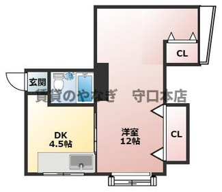 【間取り】 | コムズスクエア守口本町B | 広々1DK！