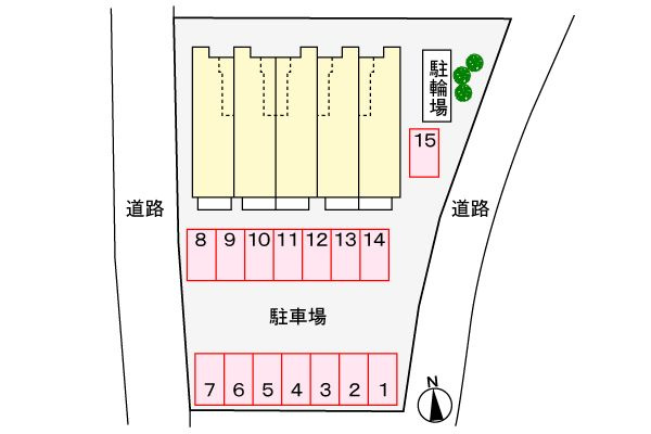ヴィラ神明Ａ　　刈谷市近郊の賃貸はクラスホームの区画図