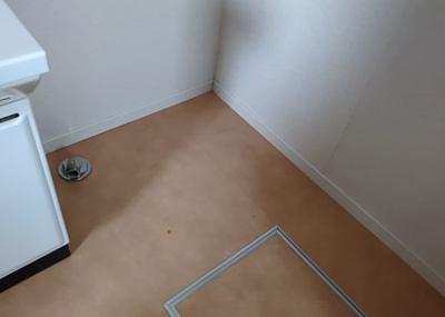 【ランドリースペース】 | テラスハウスＡ松が谷 | ランドリースペースも気になります。洗濯機置場があり「洗う、干す、取り込む、アイロンがけ、たたむ」など、洗濯に関する家事をするための空間です。広さや収納など付帯設備も含めて、詳細は現地でご確認ください。