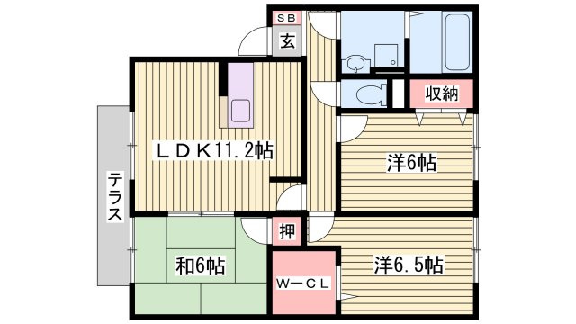ロイヤルグレース花田Aの間取り