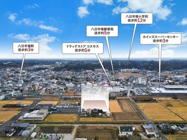 匝瑳市八日市場ロA区／建築条件付き土地の外観